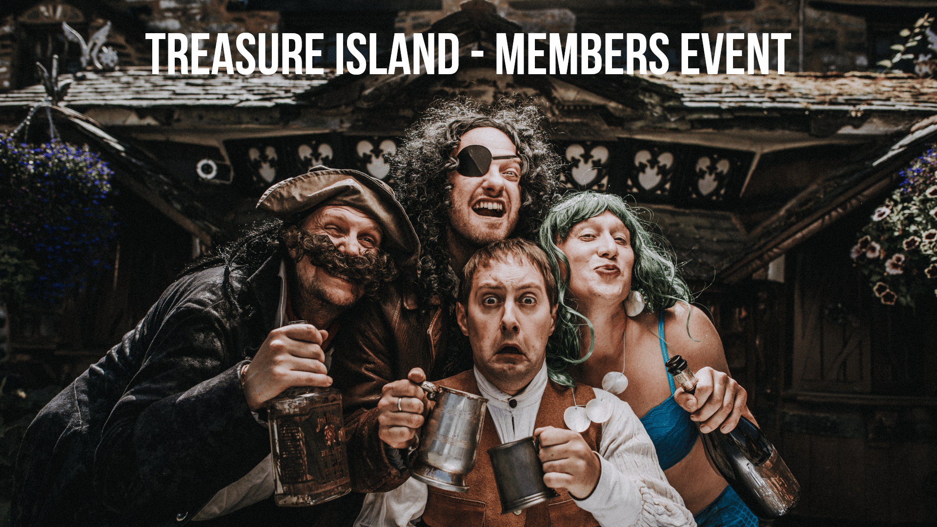 Treasure Island members event cover advert with cast members