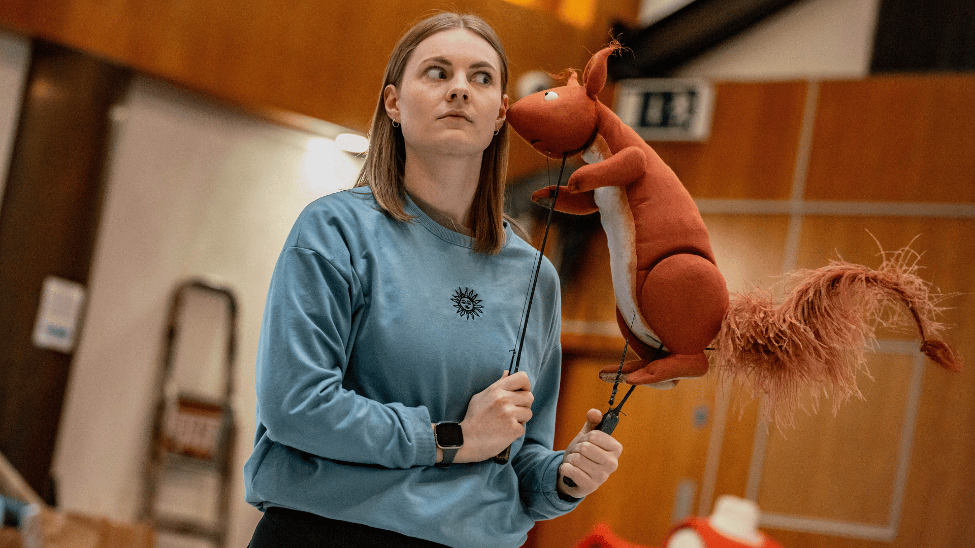 Annie Rose Chapman in rehearsal for Zog and the Flying Doctors. Photo Mark Senior