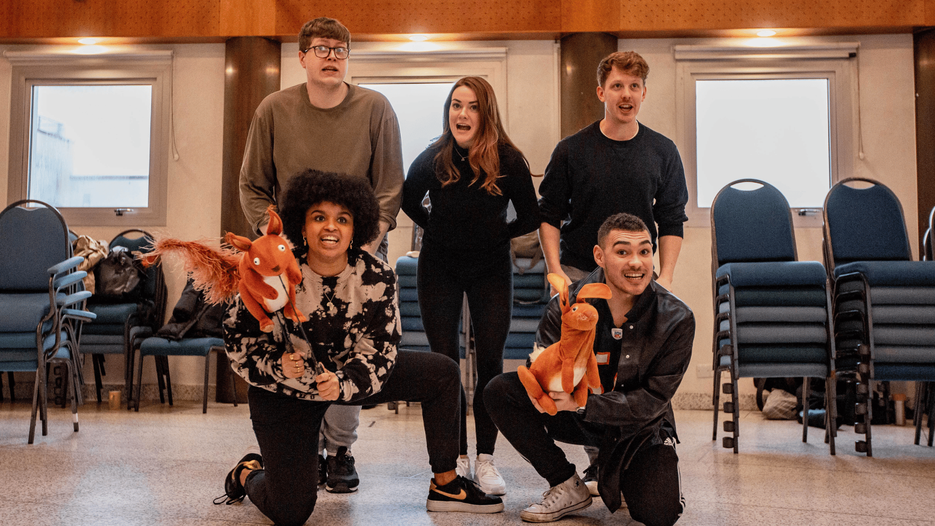 The cast in rehearsal for Zog and the Flying Doctors. Photo Mark Senior