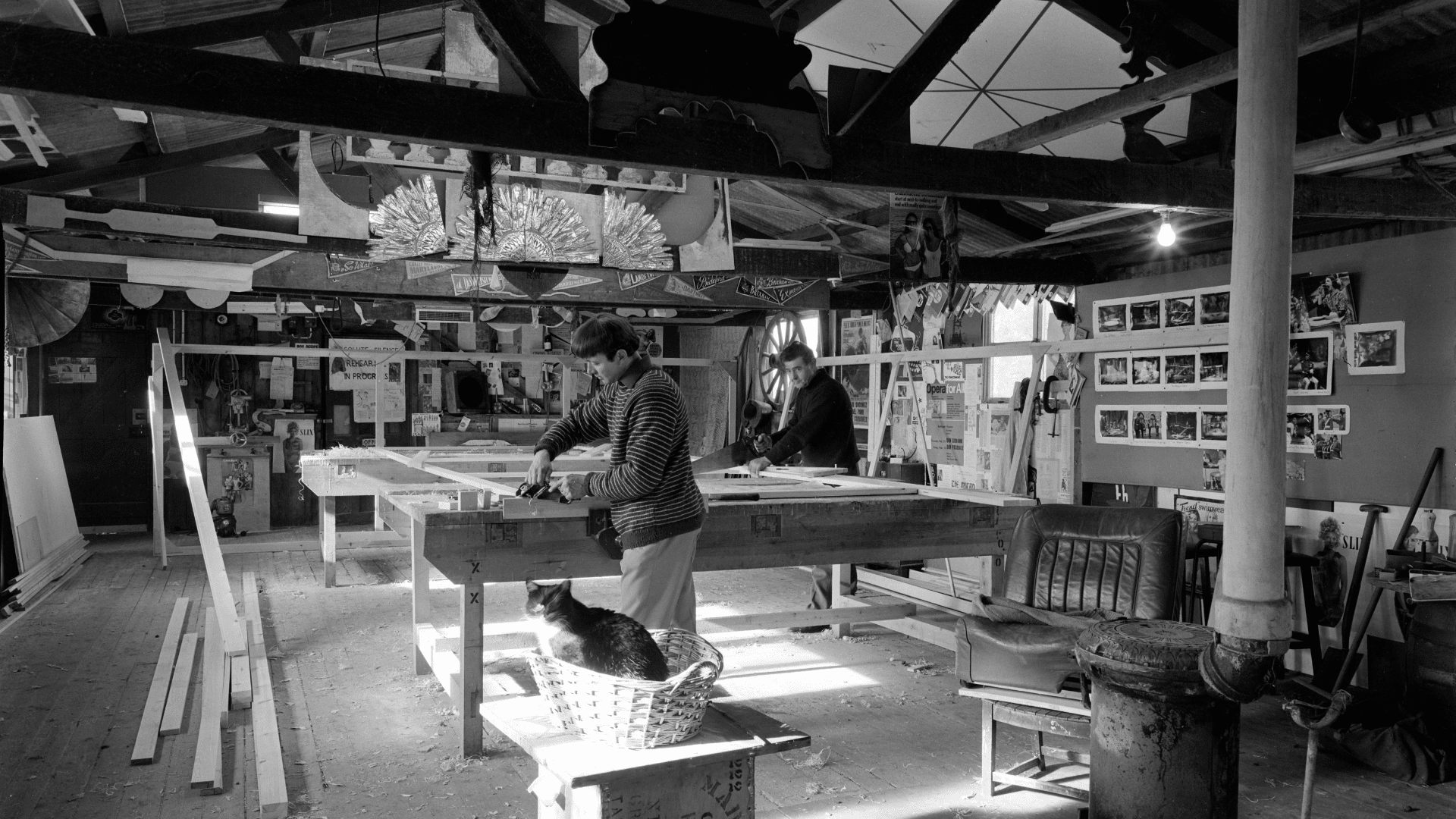 Northcott Carpentry Workshop, March 1970, Copyright N Toyne