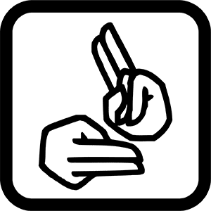 Sign language interpretation performance icon