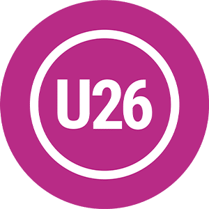 U26 icon – a circle border around text reading ‘U26’